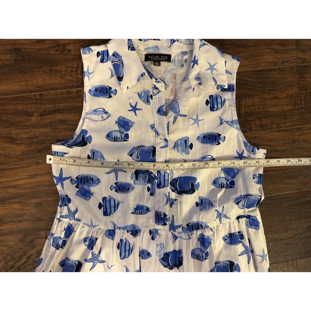 Rachel Zoe Dress Womens Fish Starfish Print Sleeveless Maxi Summer Beach Sz:XS - Picture 9 of 9